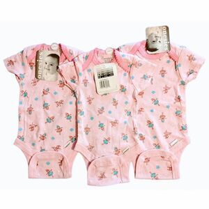 Baby Girl's Newborn Pink Ballerina Onesies, Set of 3